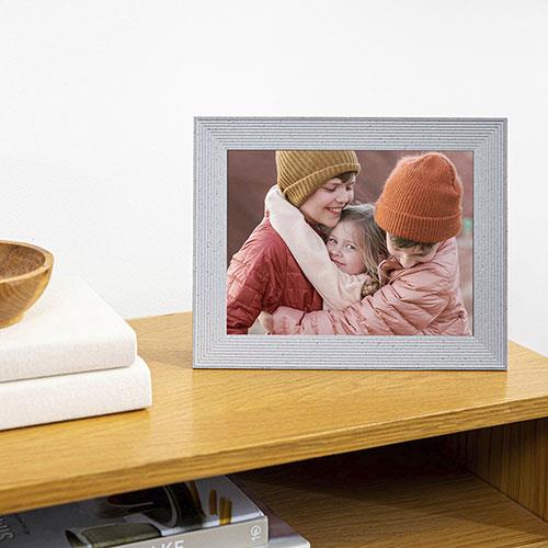 Mason Luxe 9.7-inch Digital Photo Frame in Sandstone Product Image (Secondary Image 4)