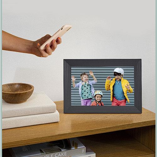 Carver 10.1-inch Digital Photo Frame in Gravel Product Image (Secondary Image 3)
