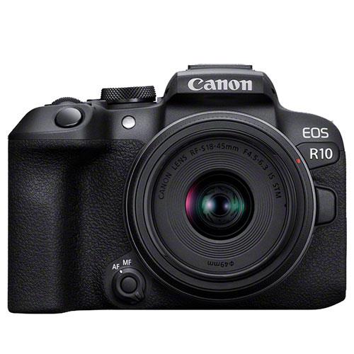 EOS R10 Mirrorless Camera with 18-45mm Lens Product Image (Primary)