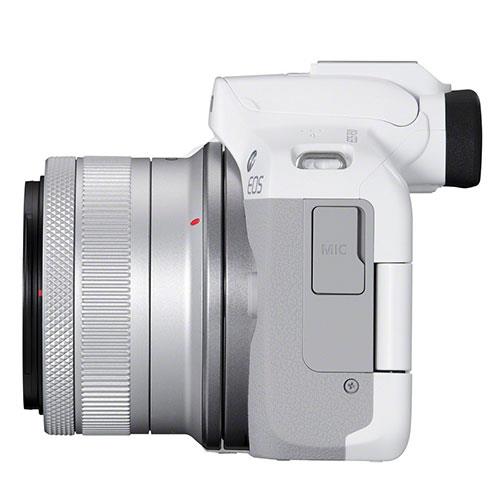 EOS R50 Mirrorless Camera in White with RF-S 18-45mm Lens  Product Image (Secondary Image 4)