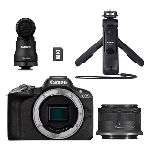 EOS R50 Mirrorless Camera with RF-S 18-45mm Lens Creator Kit Product Image (Primary)