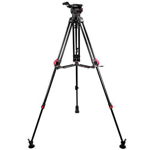 Focus 10 Fluid Head with Red Lock Aluminium Tripod and Mid-level Spreader Kit Product Image (Secondary Image 1)