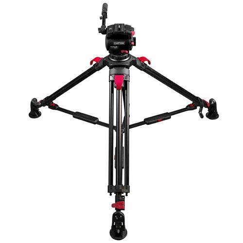 Focus 10 Fluid Head with Red Lock Aluminium Tripod and Mid-level Spreader Kit Product Image (Secondary Image 2)