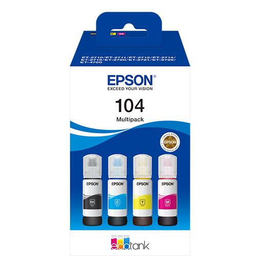 104 EcoTank 4 Colour Multipack Product Image (Primary)