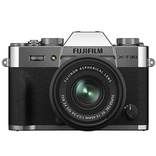 X-T30 II Mirrorless Camera in Siver with XC15-45mm Lens Product Image (Primary)