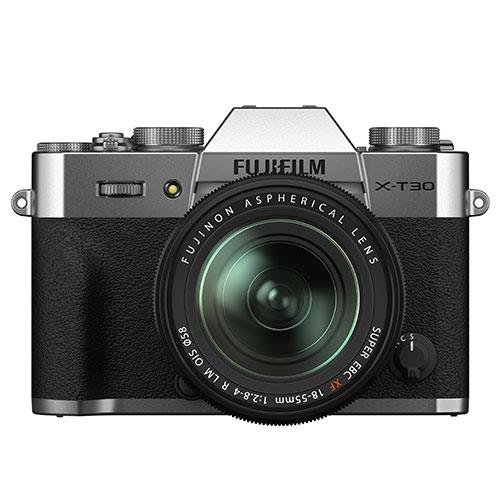 X-T30 II Mirrorless Camera in Silver with XF18-55mm Lens Product Image (Primary)