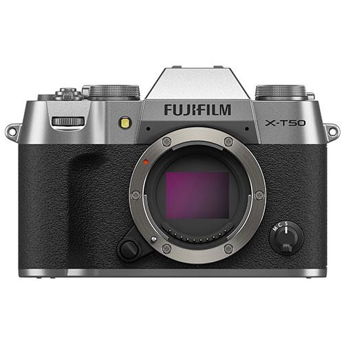 X-T50 Mirrorless Camera Body in Silver Product Image (Primary)