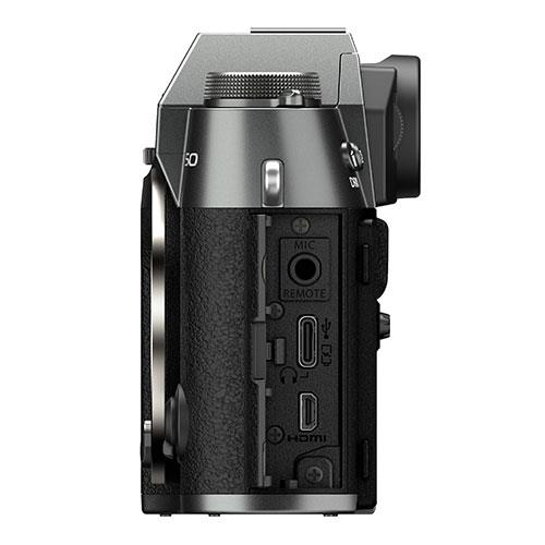 X-T50 Mirrorless Camera Body in Charcoal Silver Product Image (Secondary Image 5)