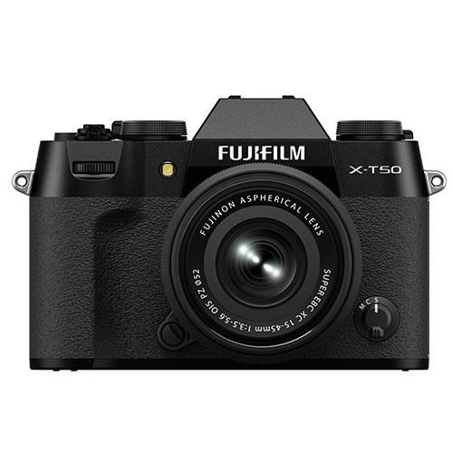 X-T50 Mirrorless Camera in Black with XC15-45mm F3.5-5.6 OIS PZ Lens Product Image (Primary)