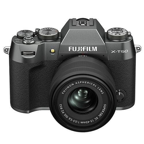 X-T50 Mirrorless Camera in Charcoal Silver with XC15-45mm F3.5-5.6 OIS PZ Lens Product Image (Secondary Image 4)