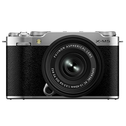 X-M5 Mirrorless Camera in Silver with XC15-45mm Lens Product Image (Primary)