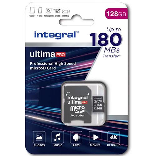 UltimaPro microSD 128GB 180MB/S V30 UHS-I U3 Memory Card Product Image (Primary)