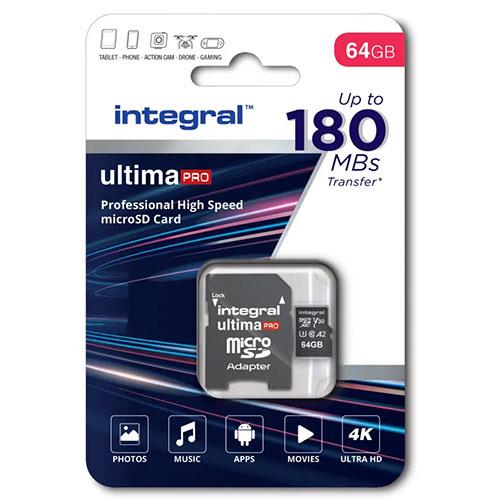 microSDXC 64GB 180MB/S V30 UHS-I U3 Memory Card   Product Image (Primary)