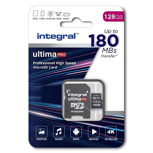 microSDXC 128GB 180MB/S V30 UHS-I U3 Memory Card Product Image (Primary)