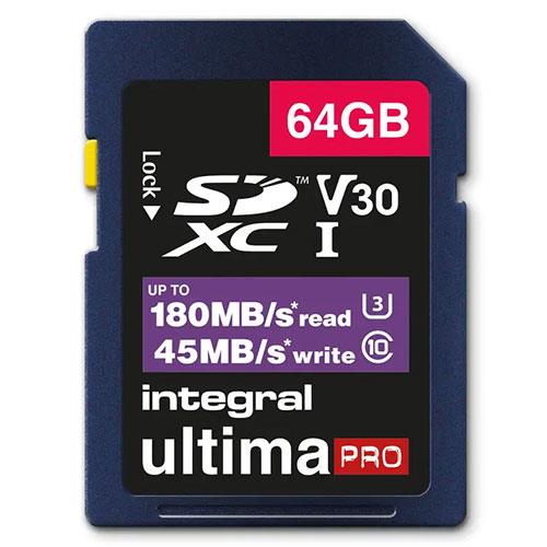 UltimaPro 64GB SDXC 180MB/S V30 UHS-I U3 Memory Card Product Image (Primary)