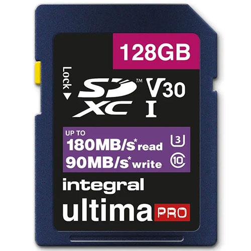 UltimaPro SDXC 128GB 180MB/s V30 UHS-I U3 Memory Card Product Image (Primary)
