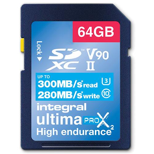 UltimaPro X2 SDXC 64GB 300MB/s V90 UHS-II Memory Card  Product Image (Primary)