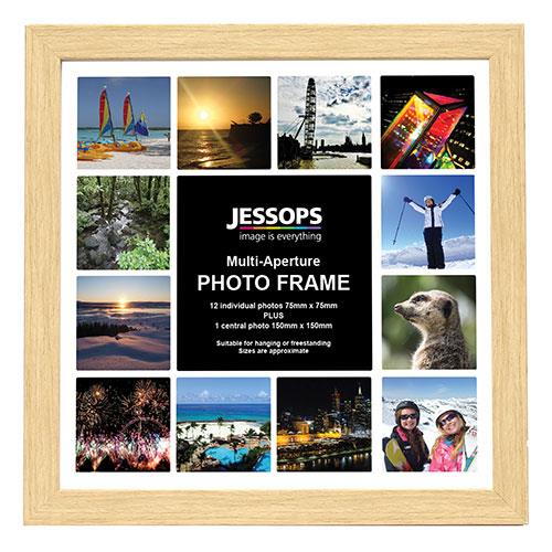 Multi Image Photo Frame 12.5 x 12.5-inch in Wood Product Image (Primary)