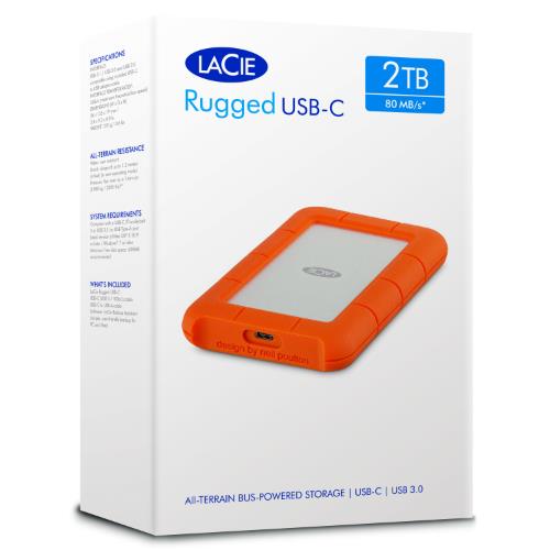 Buy LaCie Rugged USB-C 2TB External HDD - Jessops