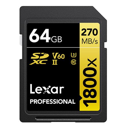SDXC Pro Gold Series UHS-II 64GB V60 Memory Card Product Image (Primary)