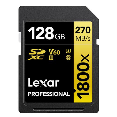 SDXC Pro Gold Series UHS-II 128GB V60 Memory Card Product Image (Primary)