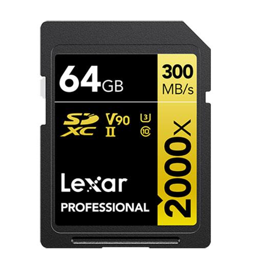 SDXC Pro Gold Series UHS-II 64GB V90 Memory Card Product Image (Primary)