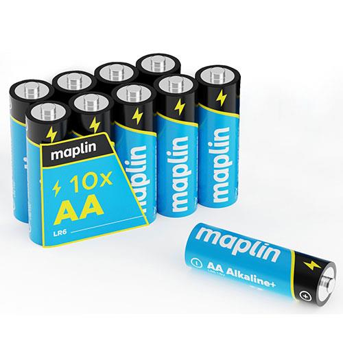 AA 1.5V Alkaline Batteries - Pack of 10 Product Image (Primary)
