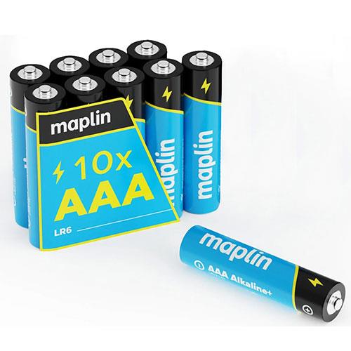 Maplin AAA 1.5V Alkaline Batteries - Pack of 10