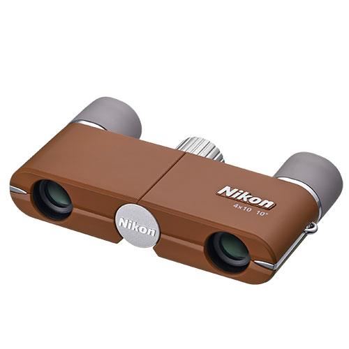 4x10 DCF Binoculars in Amber Brown Product Image (Primary)
