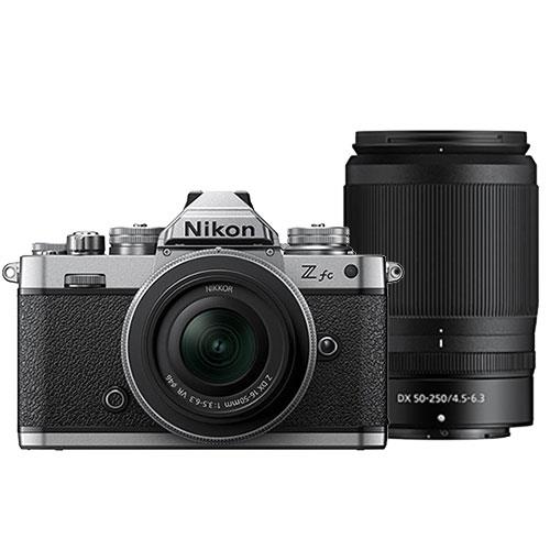 Z fc Mirrorless Camera with Z DX 16-50mm and Z DX 50-250mm Lenses Product Image (Primary)