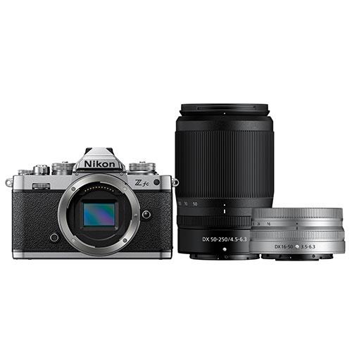 Z fc Mirrorless Camera with Nikkor Z DX 16-50mm and Z DX 50-250mm Lenses Product Image (Secondary Image 1)