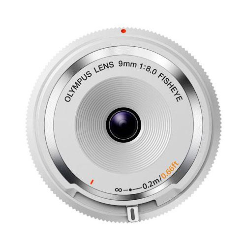 9mm f/8.0 Body Cap Lens in White Product Image (Secondary Image 1)
