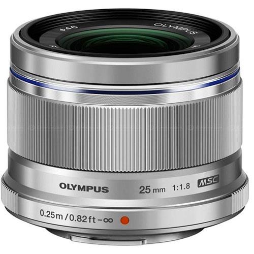 M.Zuiko Digital 25mm f/1.8 Lens in Silver Product Image (Primary)