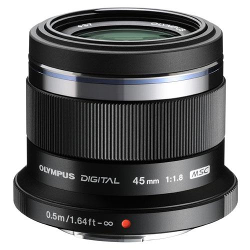 45mm f/1.8 Micro Four Thirds Lens in Black Product Image (Primary)