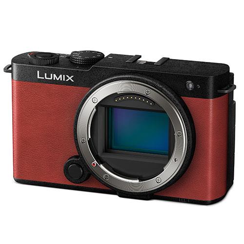 Lumix S9 Mirrorless Camera Body in Red Product Image (Secondary Image 3)