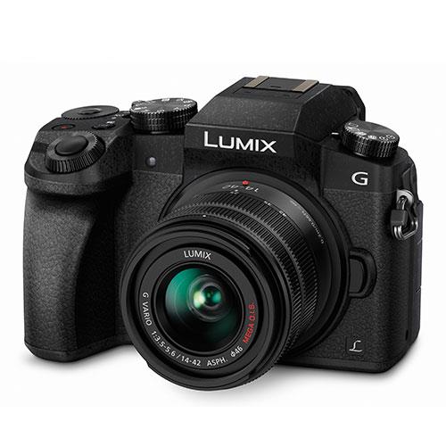 Lumix DMC-G7 Compact System Camera in Black + 14-42mm Lens Product Image (Primary)