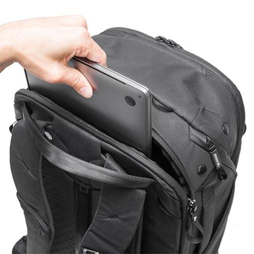 Travel Backpack 45L in Black Product Image (Secondary Image 3)