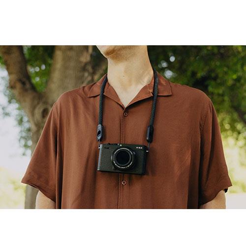Form Rope Camera Neck Strap in Black Product Image (Secondary Image 1)