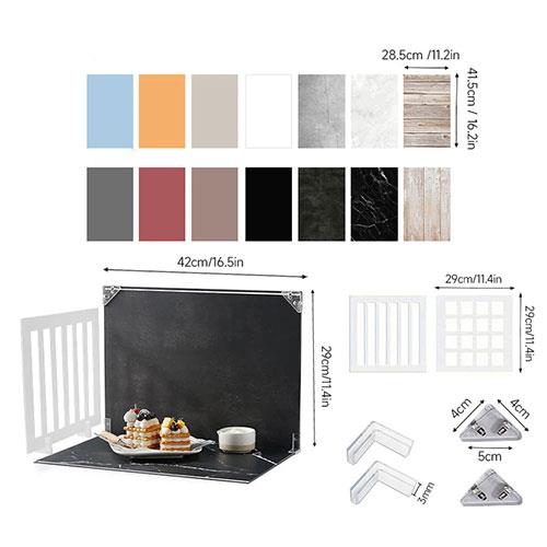42x29cm Tabletop Photography Backdrop Kit N2 Product Image (Primary)