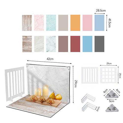 42x29cm Tabletop Photography Backdrop Kit 05 Product Image (Primary)