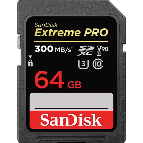 Extreme Pro SDXC 64GB 300MB/s Memory Card Product Image (Primary)