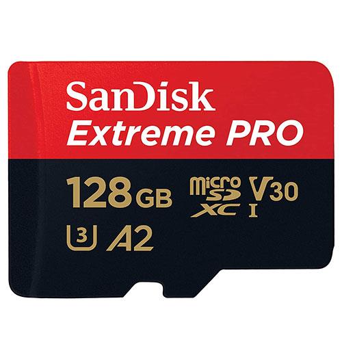 Extreme Pro microSDXC 128GB 200MB/s Memory Card with Adapter Product Image (Primary)