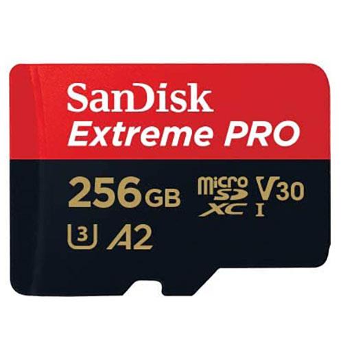 Extreme Pro microSDXC 256GB 200MB/s Memory Card with Adapter Product Image (Primary)
