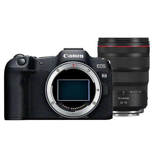 EOS R8 Mirrorless Camera Body with RF 24-70mm f2.8 L IS USM Lens Product Image (Primary)