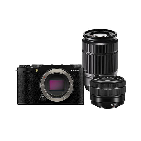 X-M5 Mirrorles Camera Twin Lens Kit in Black Product Image (Primary)