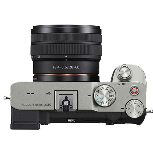 a7C Mirrorless Camera in Silver with FE 28-60mm Lens Creator Kit Product Image (Secondary Image 4)